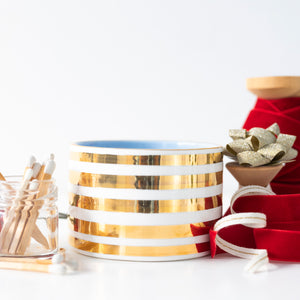 Fraser Fir Holiday Candle- Gold Stripes